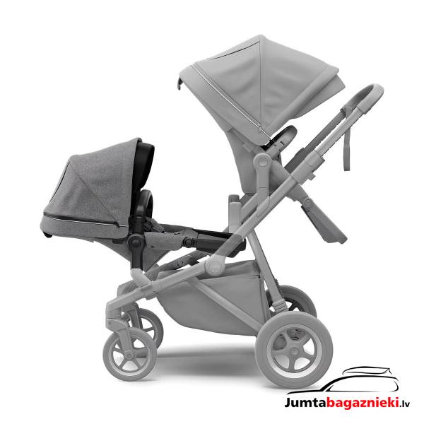 Sleek Sibling Seat Grey Melange on Black Sleek Sibling Seat Grey Melange on Black